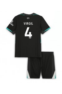 Fotbalové Dres Liverpool Virgil van Dijk #4 Dětské Venkovní Oblečení 2024-25 Krátký Rukáv (+ trenýrky)